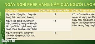 Luật Nghỉ Phép Năm 2023